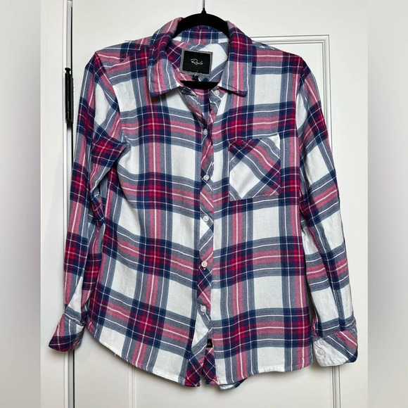 Rails Red, White, and Blue Plaid Button Down Shirt (Small) - Picture 3 of 6